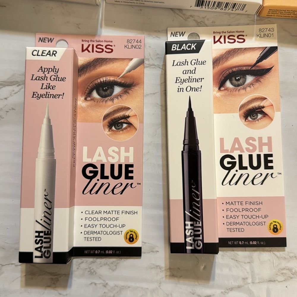 Kiss lashes for eyes day to day looks and lash glue liner in dark and clear - Picture 6 of 8